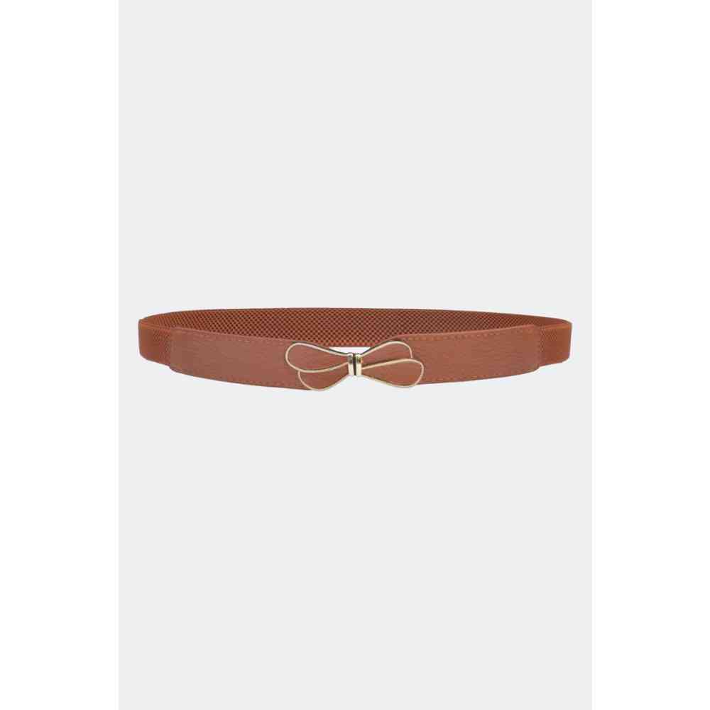 Voodoo Vixen - Butterfly Buckle Elasticated Taille riem - Bruin